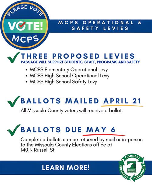 Please vote MCPS Operational and Safty Levies